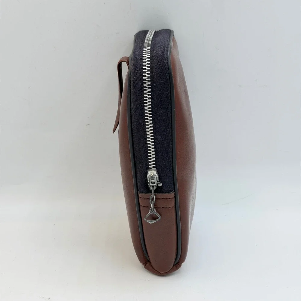 Kodak Pouch Case Brown Faux Leather Vintage Camera Bag Belt Loop Zippered